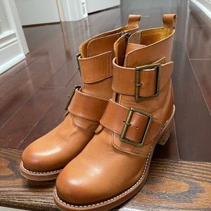 FRYE Sabrina Double Buckle Boots , size 8